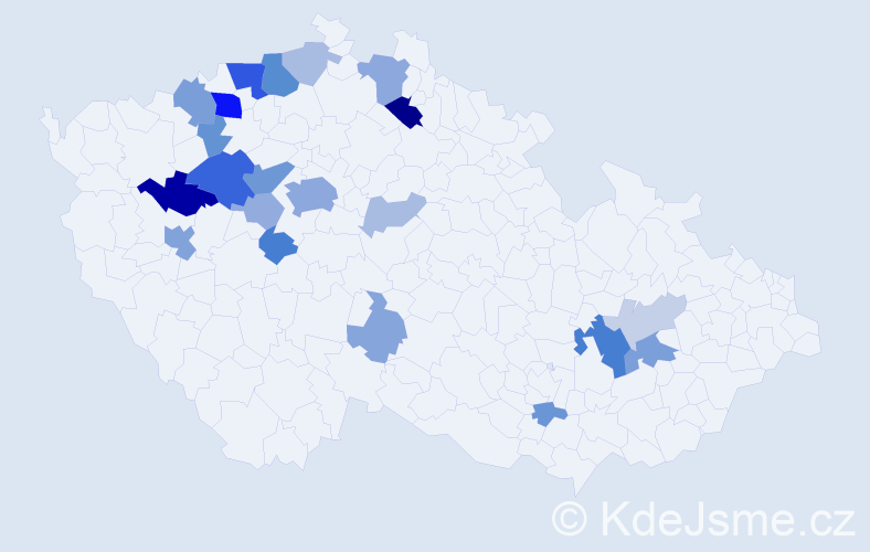 Příjmení: 'Bretschneider', počet výskytů 59 v celé ČR