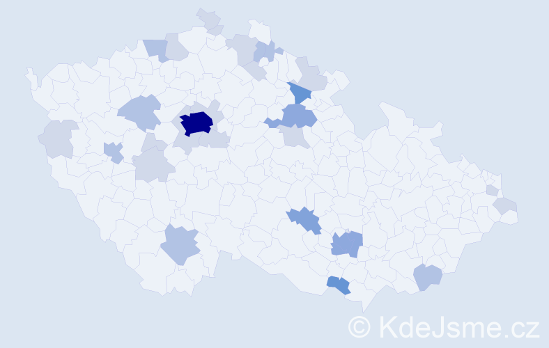 Příjmení: 'Gregová', počet výskytů 70 v celé ČR