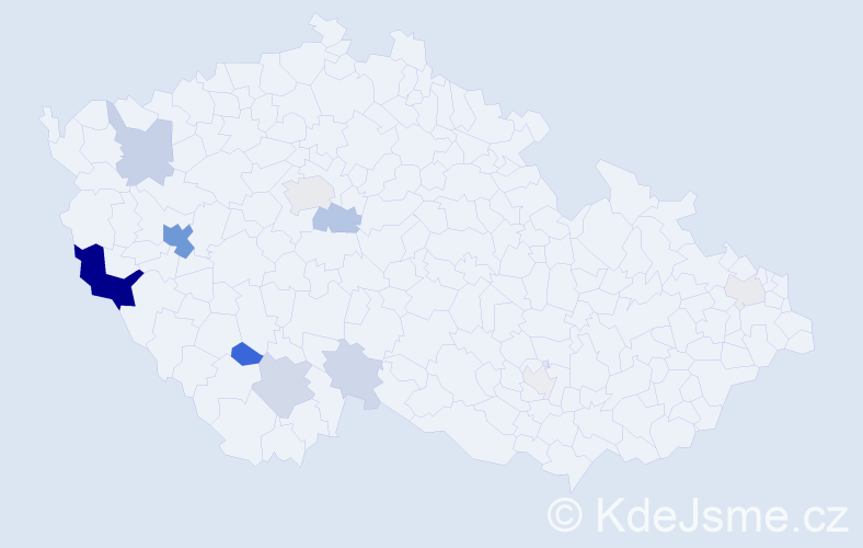 Příjmení: 'Švajnerová', počet výskytů 39 v celé ČR