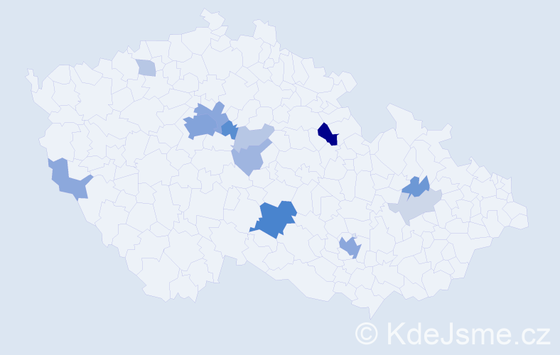 Příjmení: 'Dmytriv', počet výskytů 43 v celé ČR