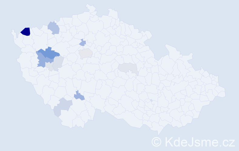 Příjmení: 'Vetenglová', počet výskytů 31 v celé ČR