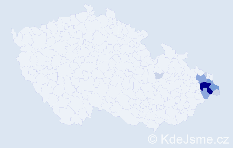 Příjmení: 'Herecová', počet výskytů 31 v celé ČR