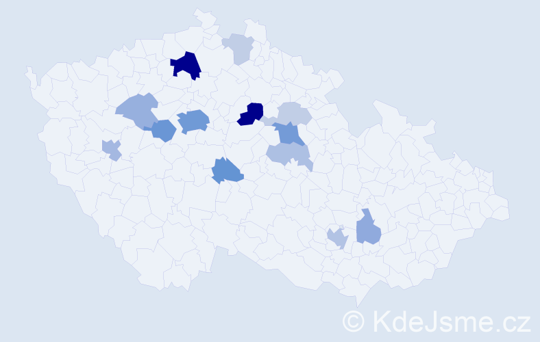 Příjmení: 'Khoma', počet výskytů 47 v celé ČR