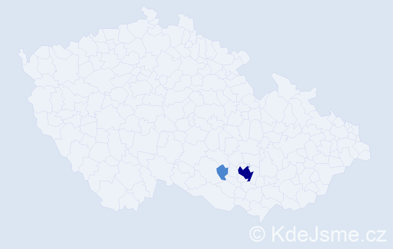 Příjmení: 'Durániková', počet výskytů 4 v celé ČR