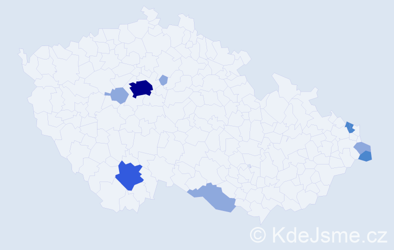 Příjmení: 'Škulec', počet výskytů 18 v celé ČR