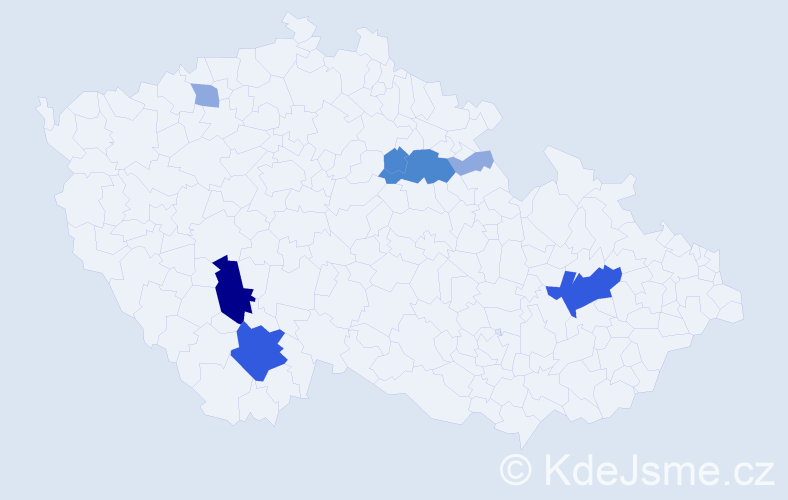 Příjmení: 'Šteier', počet výskytů 17 v celé ČR