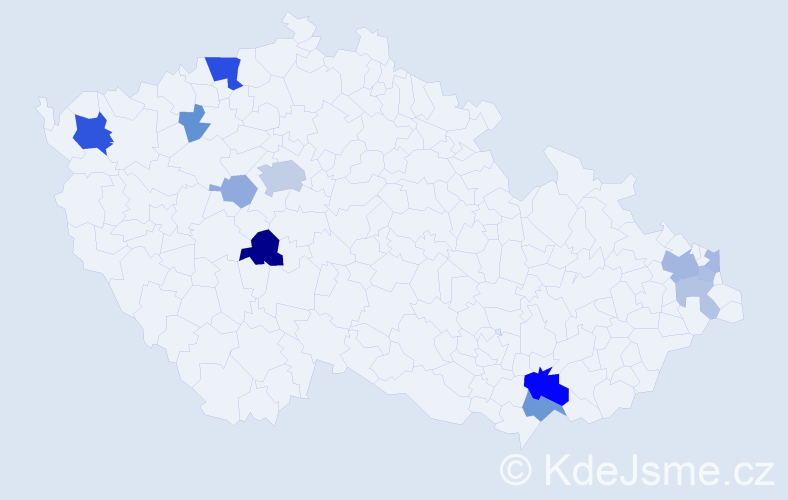 Příjmení: 'Marhefková', počet výskytů 31 v celé ČR