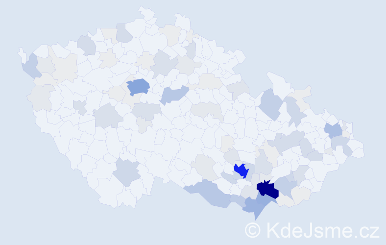 Příjmení: 'Strmisková', počet výskytů 407 v celé ČR