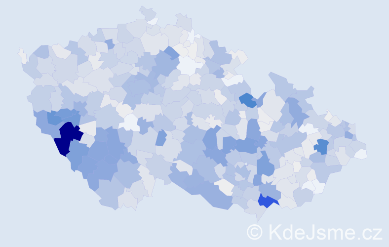 Příjmení: 'Toman', počet výskytů 4763 v celé ČR