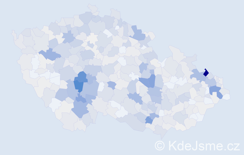 Příjmení: 'Peterková', počet výskytů 2563 v celé ČR
