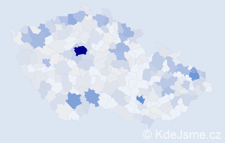 Příjmení: 'Schmidt', počet výskytů 1105 v celé ČR