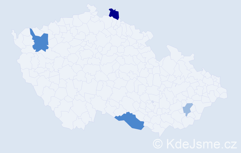 Příjmení: 'Kilic', počet výskytů 9 v celé ČR