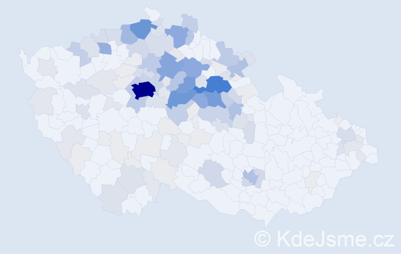Příjmení: 'Horyna', počet výskytů 556 v celé ČR