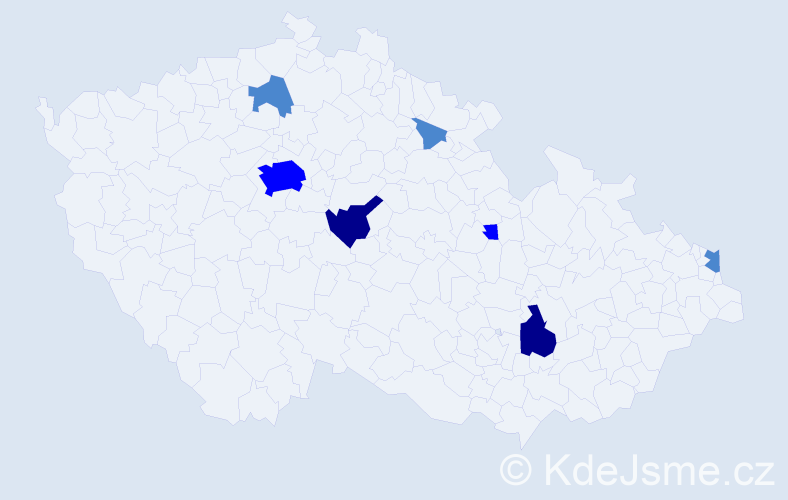 Příjmení: 'Rowe', počet výskytů 13 v celé ČR