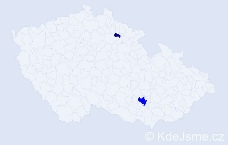 Příjmení: 'Dzjamko', počet výskytů 5 v celé ČR