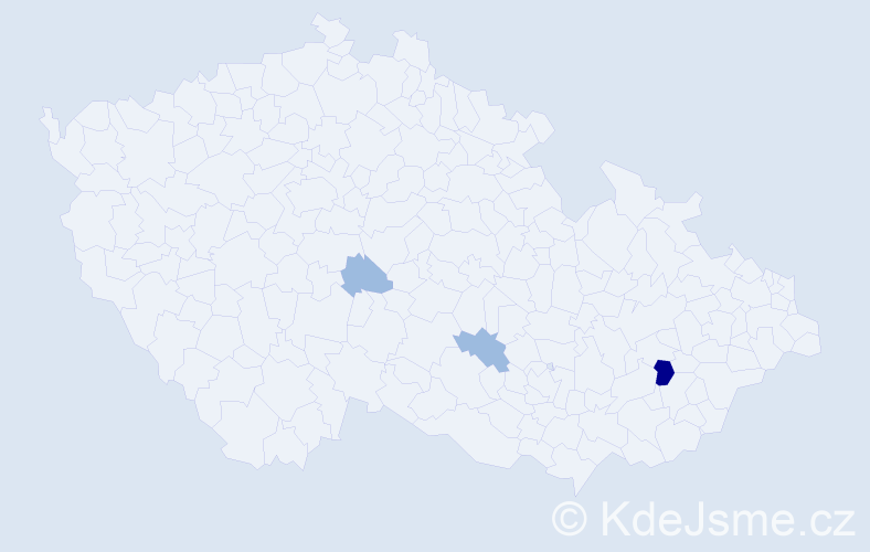 Příjmení: 'Kevická', počet výskytů 6 v celé ČR