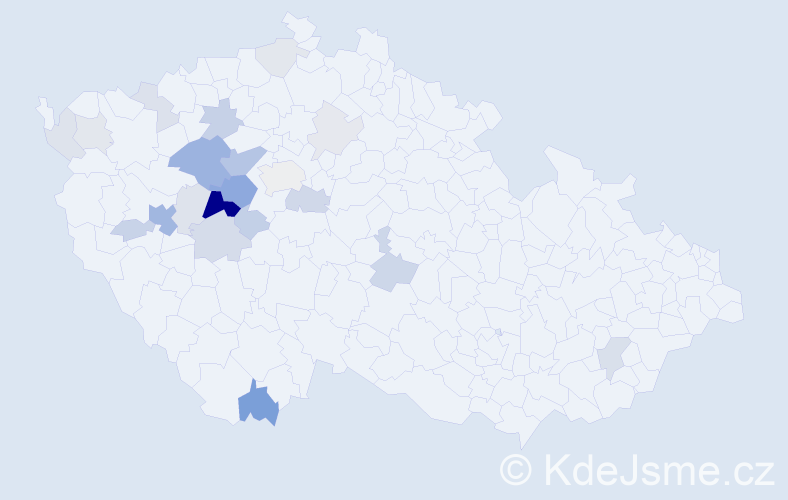 Příjmení: 'Škrlantová', počet výskytů 67 v celé ČR
