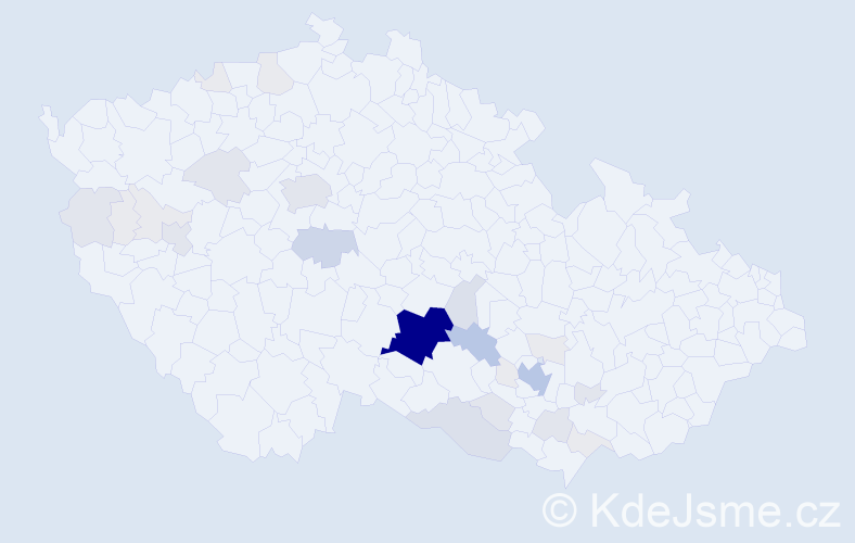 Příjmení: 'Munduch', počet výskytů 118 v celé ČR