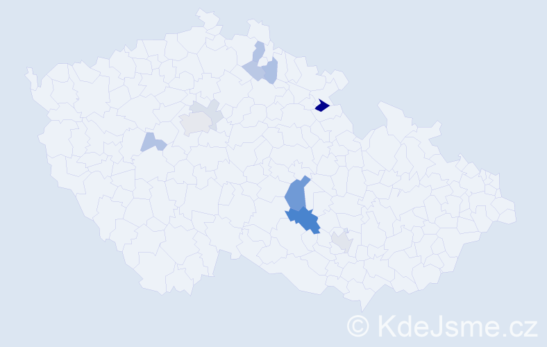 Příjmení: 'Romanets', počet výskytů 25 v celé ČR
