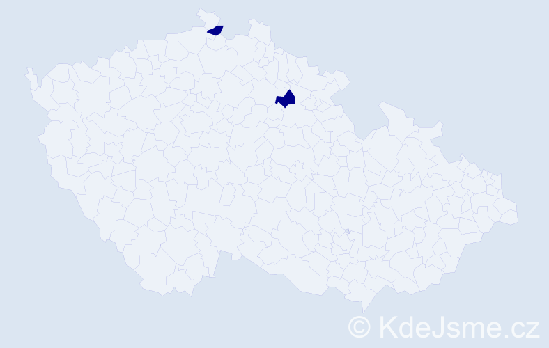 Příjmení: 'Mášiková', počet výskytů 2 v celé ČR