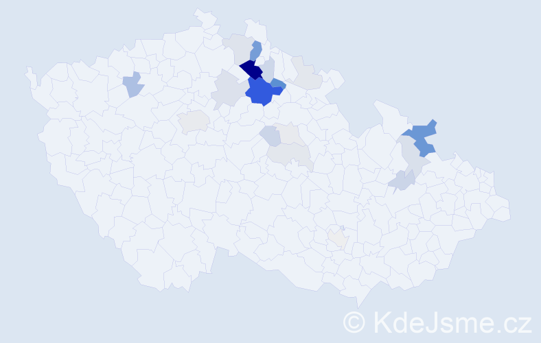 Příjmení: 'Cimbálová', počet výskytů 72 v celé ČR