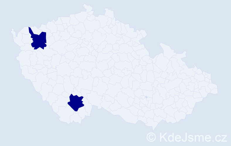 Příjmení: 'Hromi', počet výskytů 2 v celé ČR