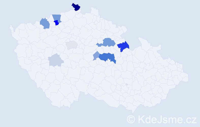 Příjmení: 'Klinská', počet výskytů 41 v celé ČR