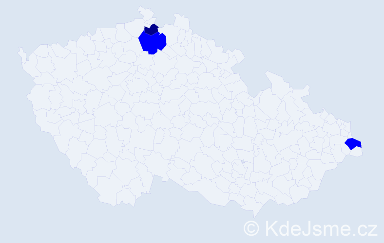 Příjmení: 'Germann', počet výskytů 4 v celé ČR