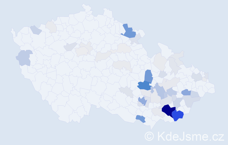 Příjmení: 'Dufka', počet výskytů 253 v celé ČR