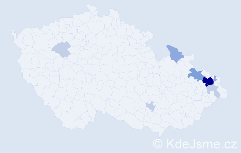 Příjmení: 'Ploskonka', počet výskytů 21 v celé ČR