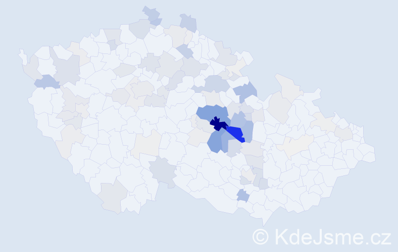 Příjmení: 'Halamka', počet výskytů 315 v celé ČR