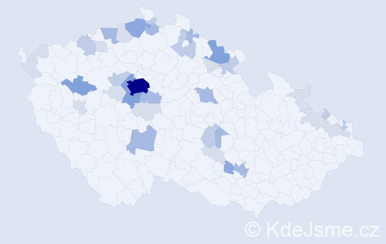 Příjmení: 'Hallerová', počet výskytů 100 v celé ČR