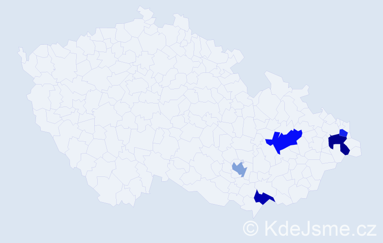Příjmení: 'Vochta', počet výskytů 12 v celé ČR