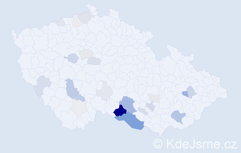 Příjmení: 'Kapinus', počet výskytů 95 v celé ČR