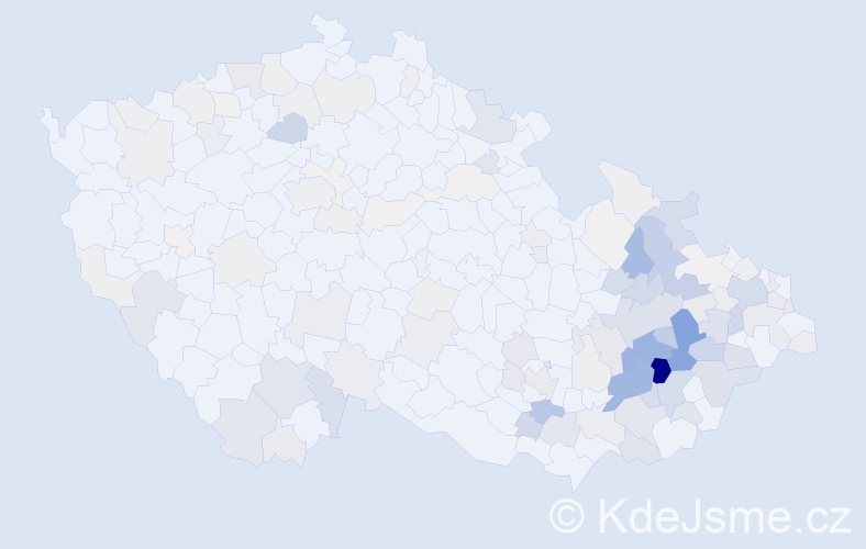 Příjmení: 'Mlčáková', počet výskytů 529 v celé ČR