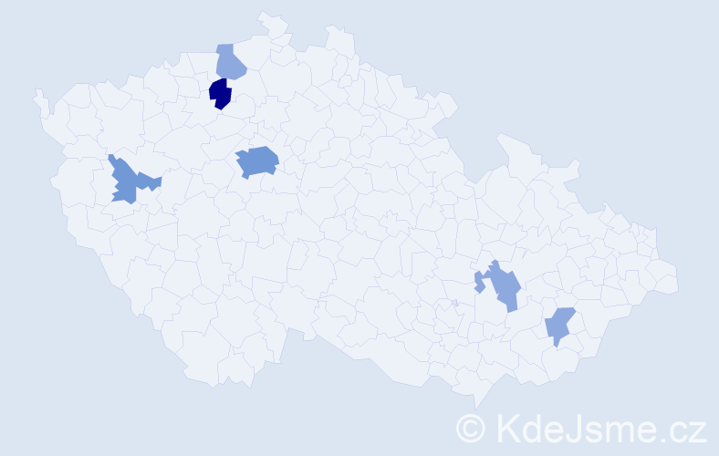 Příjmení: 'Steif', počet výskytů 13 v celé ČR