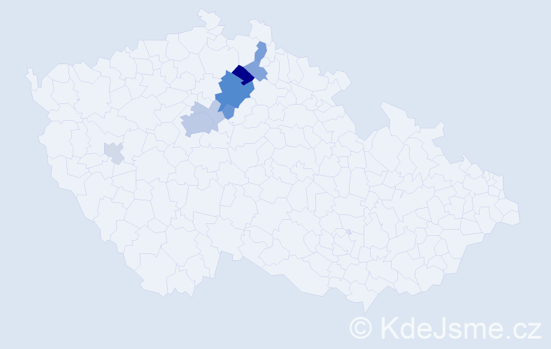Příjmení: 'Šáralová', počet výskytů 22 v celé ČR