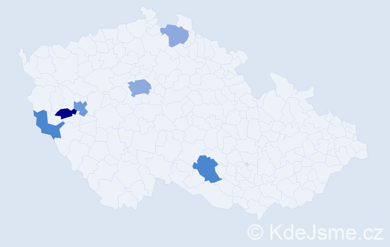 Příjmení: 'Ibehejová', počet výskytů 17 v celé ČR