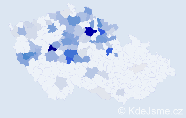 Příjmení: 'Pávová', počet výskytů 329 v celé ČR