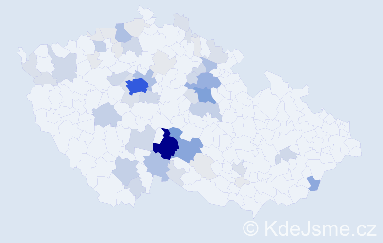 Příjmení: 'Bartoška', počet výskytů 218 v celé ČR