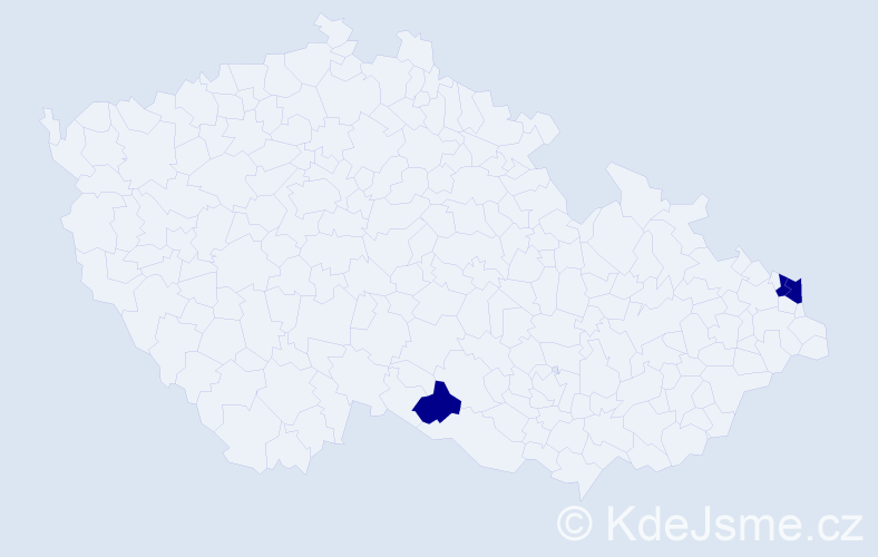 Příjmení: 'Kinastová', počet výskytů 3 v celé ČR