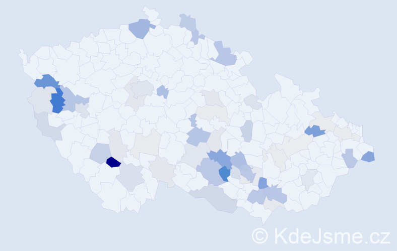 Příjmení: 'Kolesa', počet výskytů 181 v celé ČR