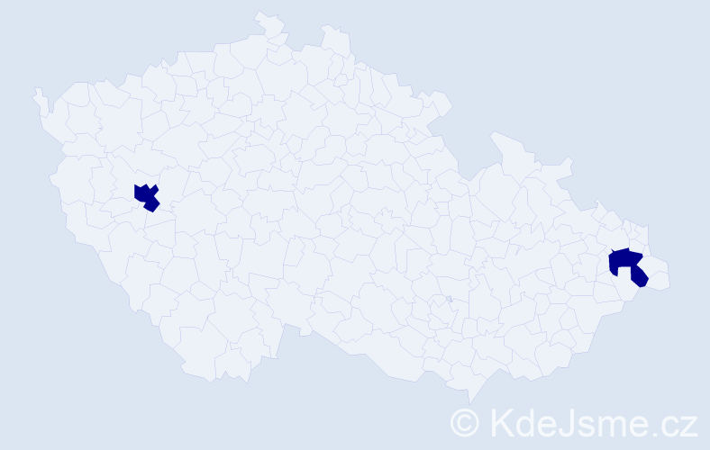 Příjmení: 'Sučka', počet výskytů 2 v celé ČR