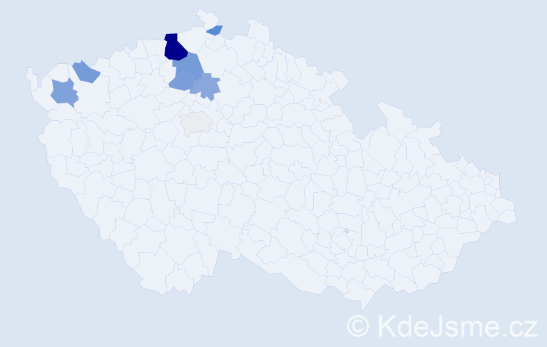 Příjmení: 'Salaková', počet výskytů 19 v celé ČR