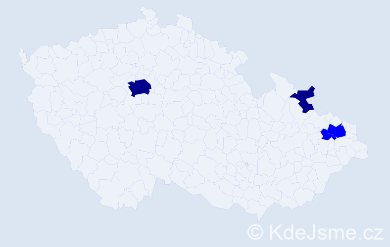 Příjmení: 'Kylnar', počet výskytů 6 v celé ČR