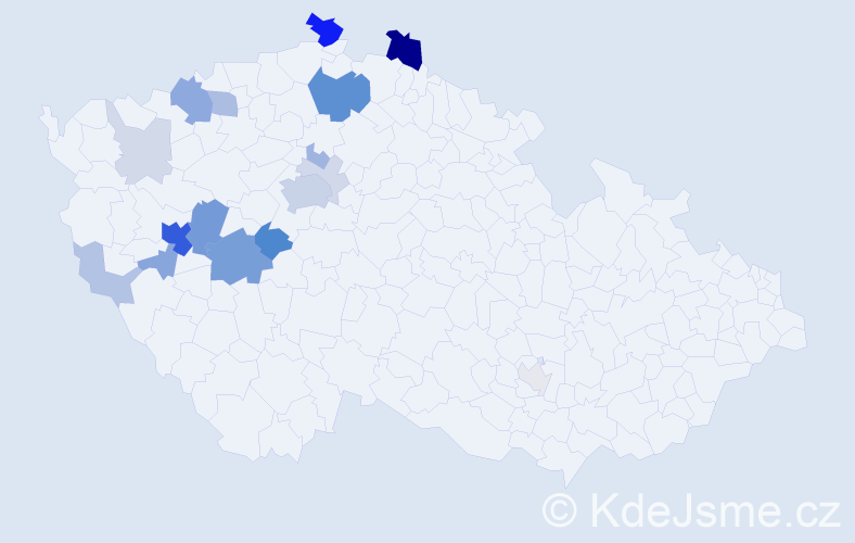 Příjmení: 'Luft', počet výskytů 62 v celé ČR
