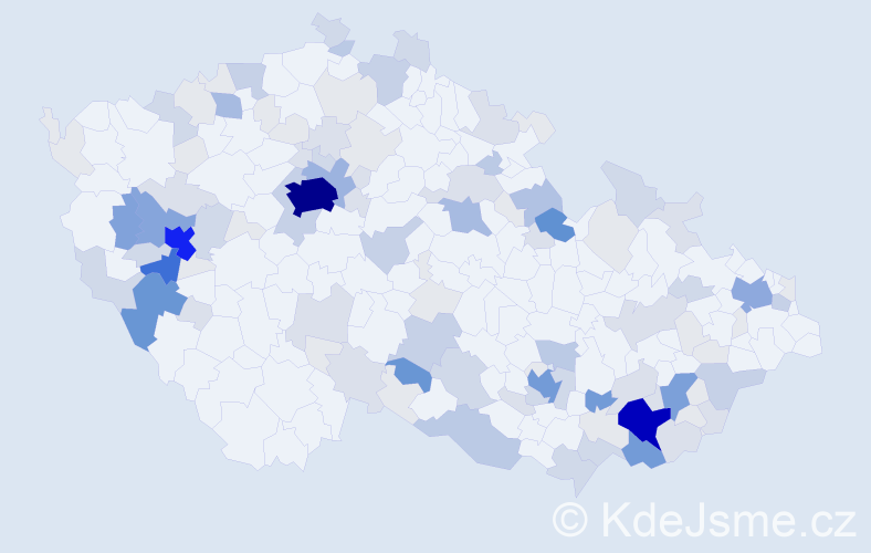 Příjmení: 'Křen', počet výskytů 469 v celé ČR