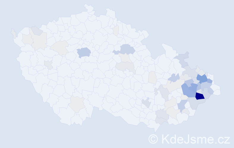 Příjmení: 'Maléř', počet výskytů 311 v celé ČR