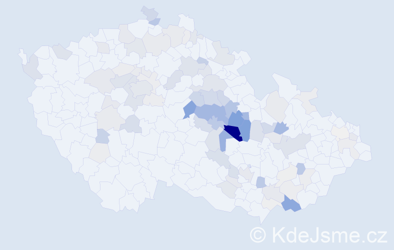 Příjmení: 'Břeň', počet výskytů 313 v celé ČR