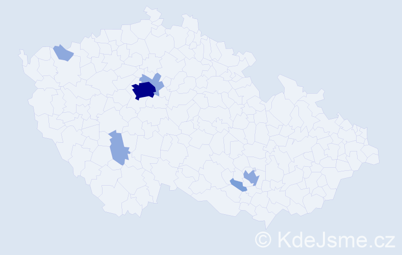 Příjmení: 'Myshanych', počet výskytů 13 v celé ČR